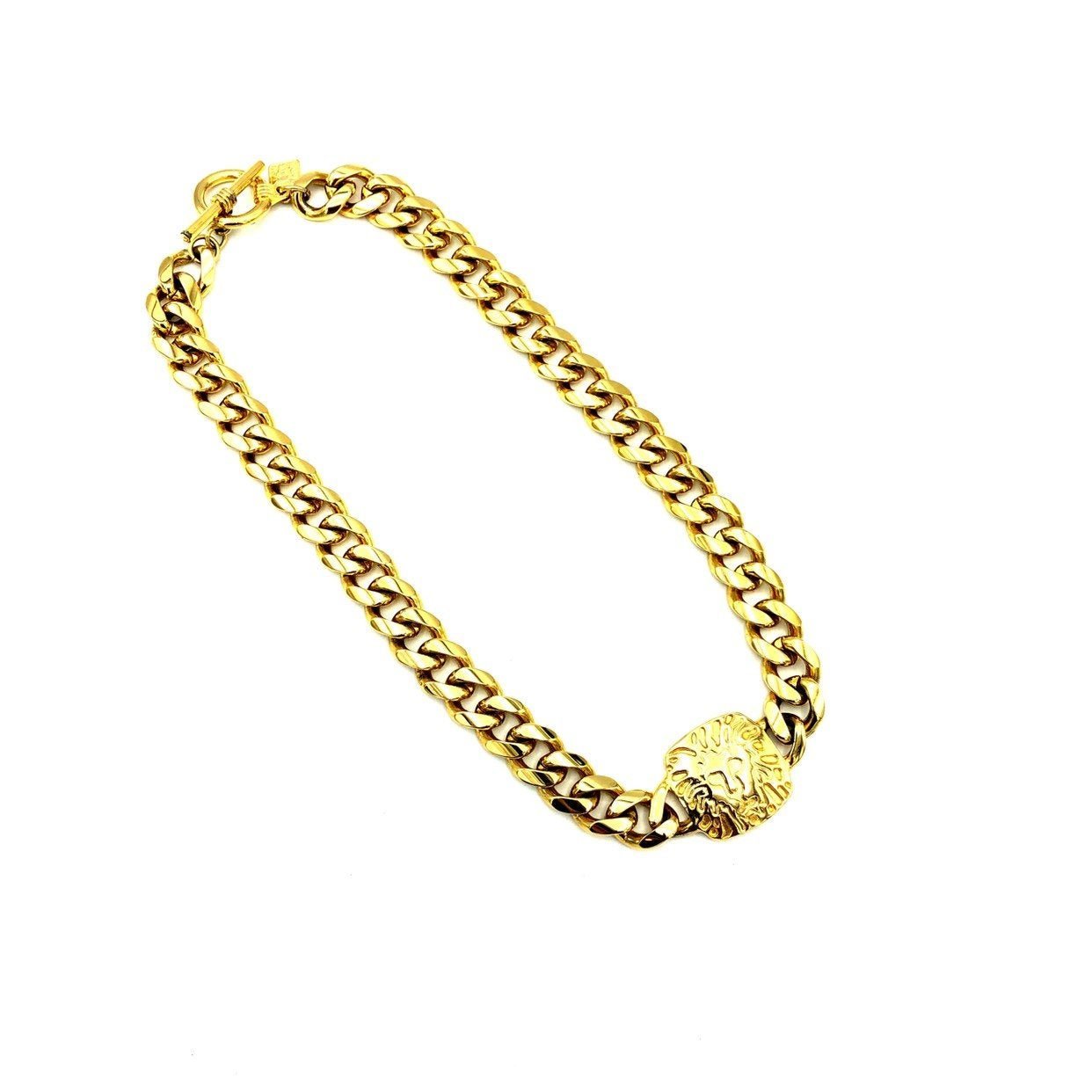 Anne Klein Classic Gold Link Lion Logo Vintage Necklace - 24  display picture 1