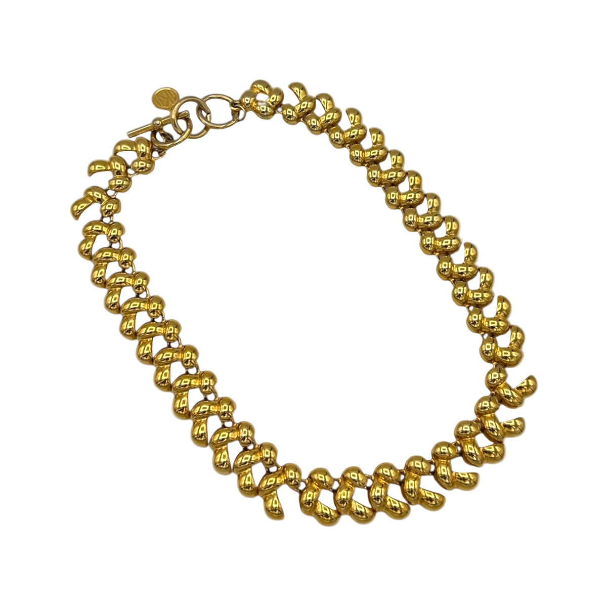 Anne Klein II Vintage Gold Link Statement Necklace Necklaces & Pendants 24 Wishes Vintage Jewelry