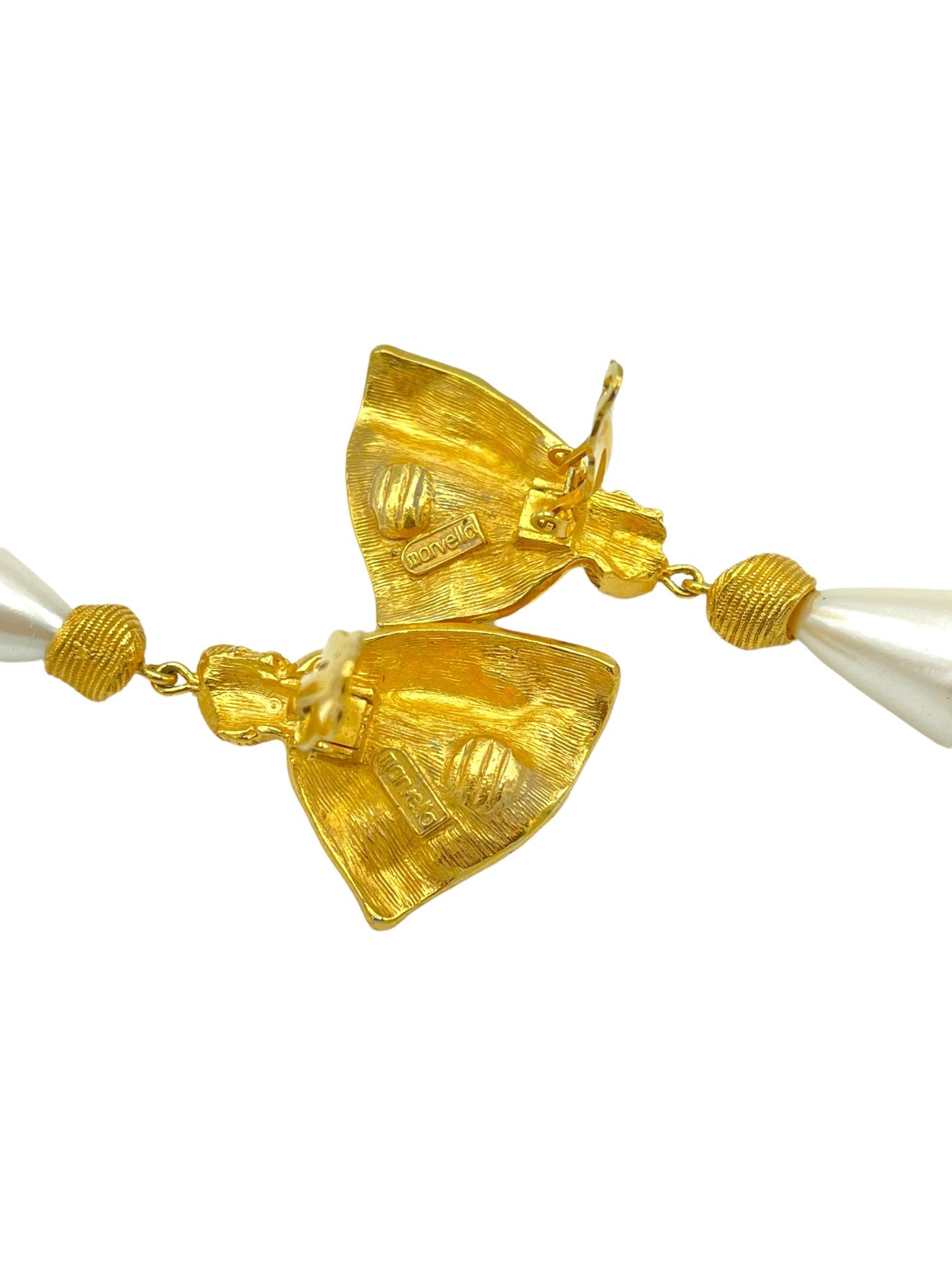 ピアス VINTAGE HOLLYWOOD Tiny Ribbon Earrings 4BFK515 VINTAGE HOLLYWOOD Petit Ribbon Earrings 4BFK511 (VINTAGE