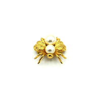 Napier Gold Bee Pearl Brooch - 24 Wishes Vintage Jewelry