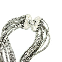 Silver Monet Layered Long Multi - Strand Chain Vintage Necklace - 24 Wishes Vintage Jewelry