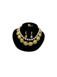 Gold Peacock Chain & Pearl Vintage Jewelry Curated Collection