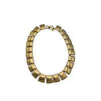 Anne Klein Brushed Matte Gold Square Link Classic Necklace