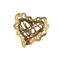 Christian Lacroix Gold Heart Brooch Made in France Vintage 1990s Pin