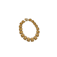 Anne Klein Matte Gold Basket Weave Square Link Necklace