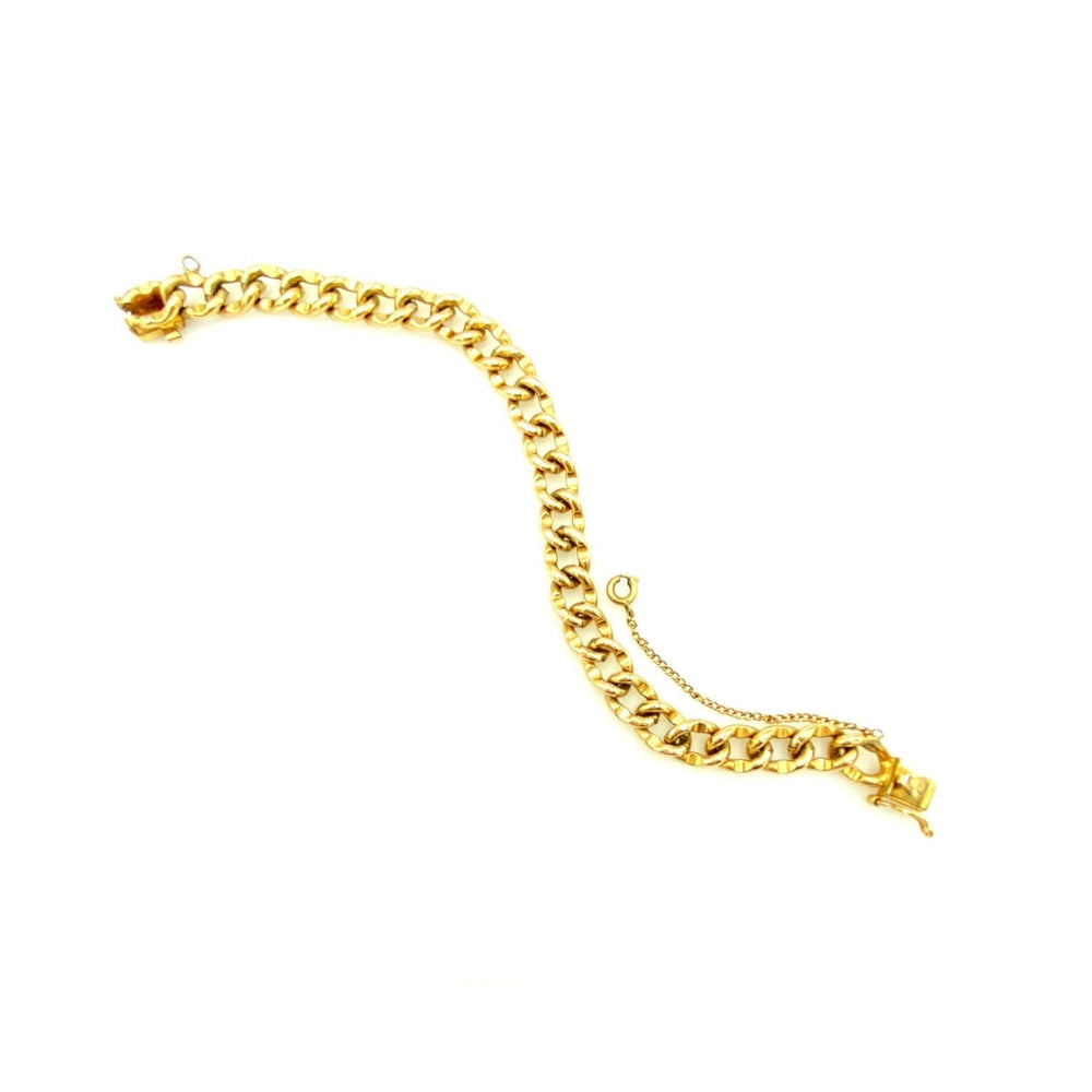 Bracelets12K Gold Filled Curb Chain Link Layering Bracelet