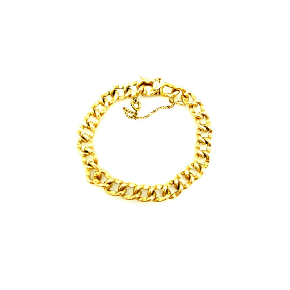 Bracelets12K Gold Filled Curb Chain Link Layering Bracelet
