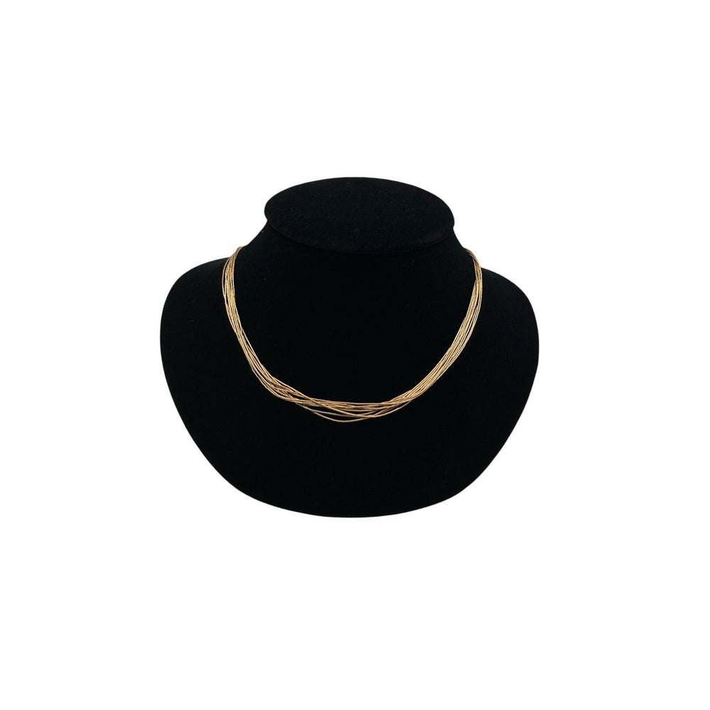 Necklaces & Pendants12K Gold Filled Heishi Tube Bead 10 Strand Necklace Southwestern Style