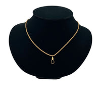 12K Gold - Filled Rope Chain Necklace with Dog Clip Charm Holder Vintage Layering Chain 24 Wishes Vintage Jewelry