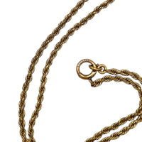 12K Gold - Filled Rope Chain Necklace with Dog Clip Charm Holder Vintage Layering Chain 24 Wishes Vintage Jewelry