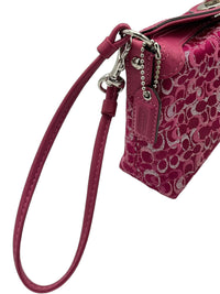 Coach Madison Pink Raspberry Y2K Limited Edition Jacquard Wristlet Clutch