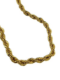Napier Vintage Jewelry Rope Link Gold Long Chain Necklace