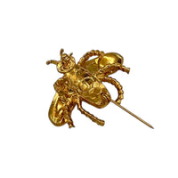 Kenneth Jay Lane KJL Classic Pave Bumble Bee Brooch