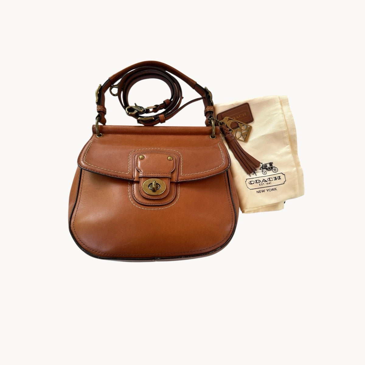 Coach Legacy Brown Leather Crossbody Handbag Limited Ed 19132 70th Anniversary