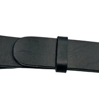 Gucci Black Leather Interlocking Beaded GG Belt Italy Size 36