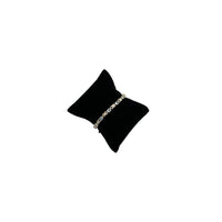 Sterling Silver Gold Vermeil Blue Topaz Vintage Tennis Bracelet