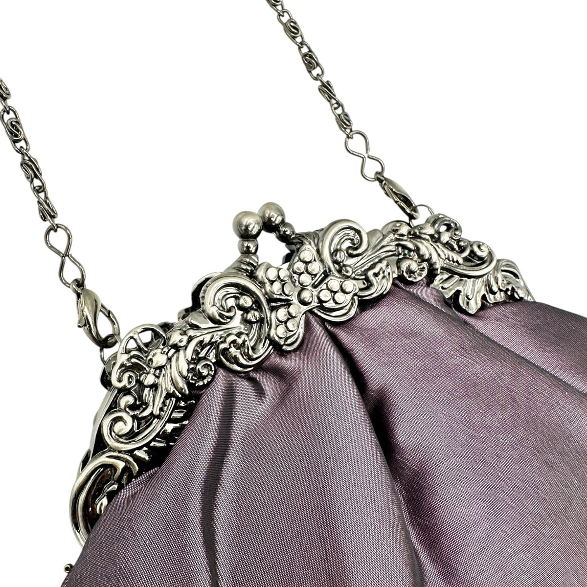 Vintage Purple Art Deco Style Beaded Evening Handbag by Carlo Fellini