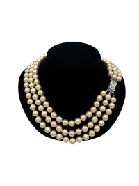 Kenneth Jay Lane Multi-Strand Jacqueline Kennedy Pearl Necklace