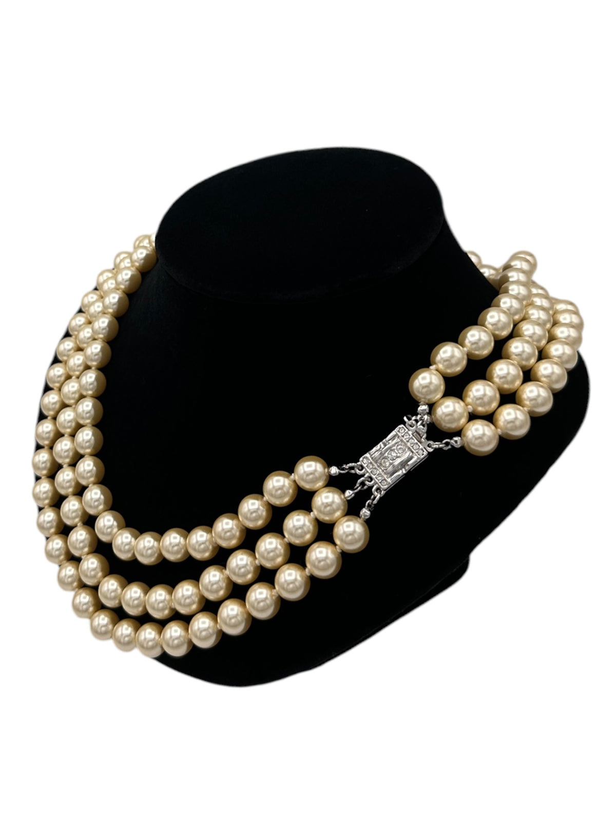 Kenneth Jay Lane Multi-Strand Jacqueline Kennedy Pearl Necklace