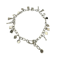 Vintage Escada Silver Chain Charm Statement Belt