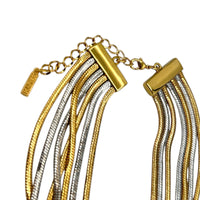 Napier Mix Metal Silver Gold Multi-Chain Necklace