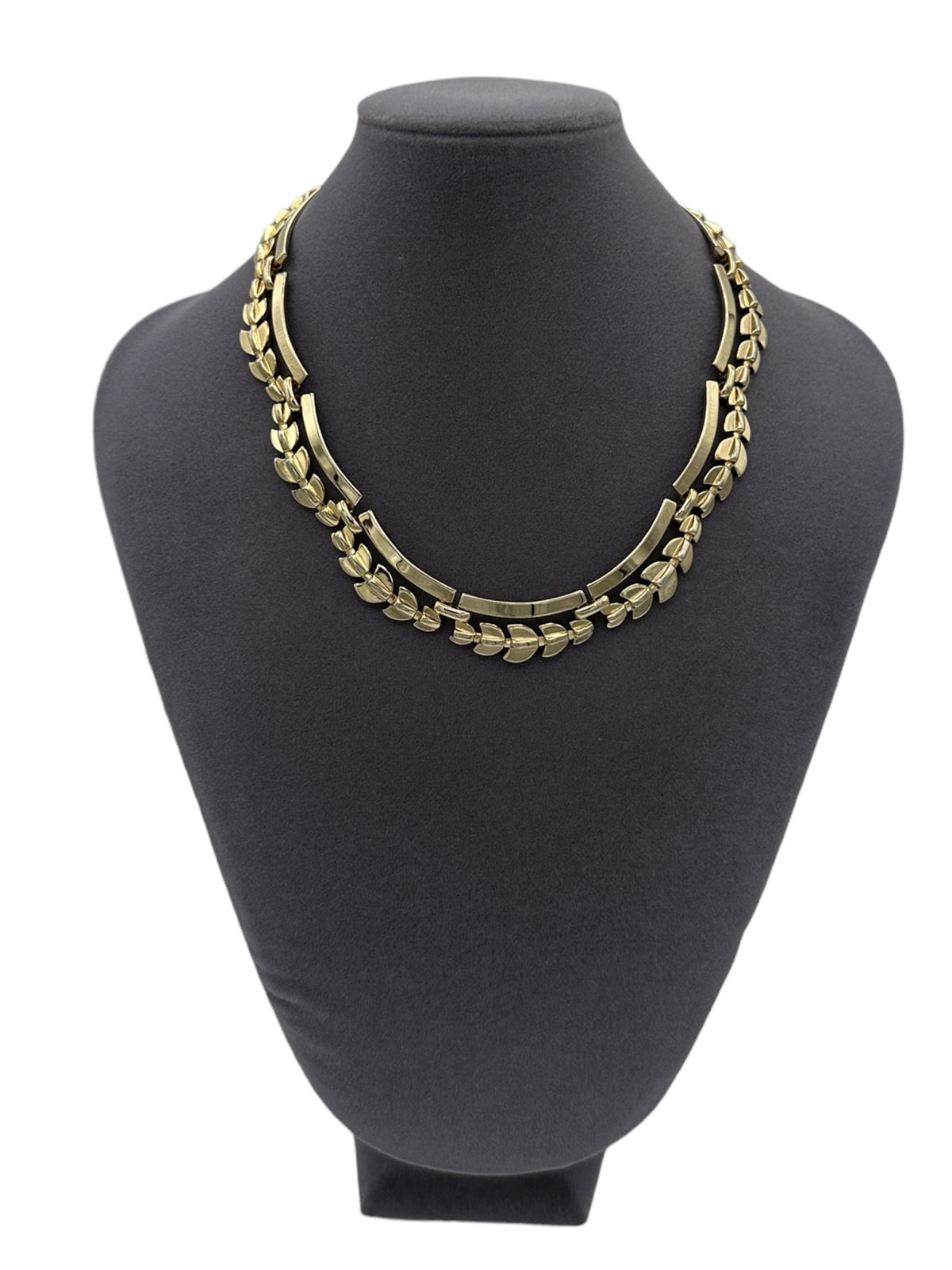 Monet Gold Double Link Layering Collar Necklace