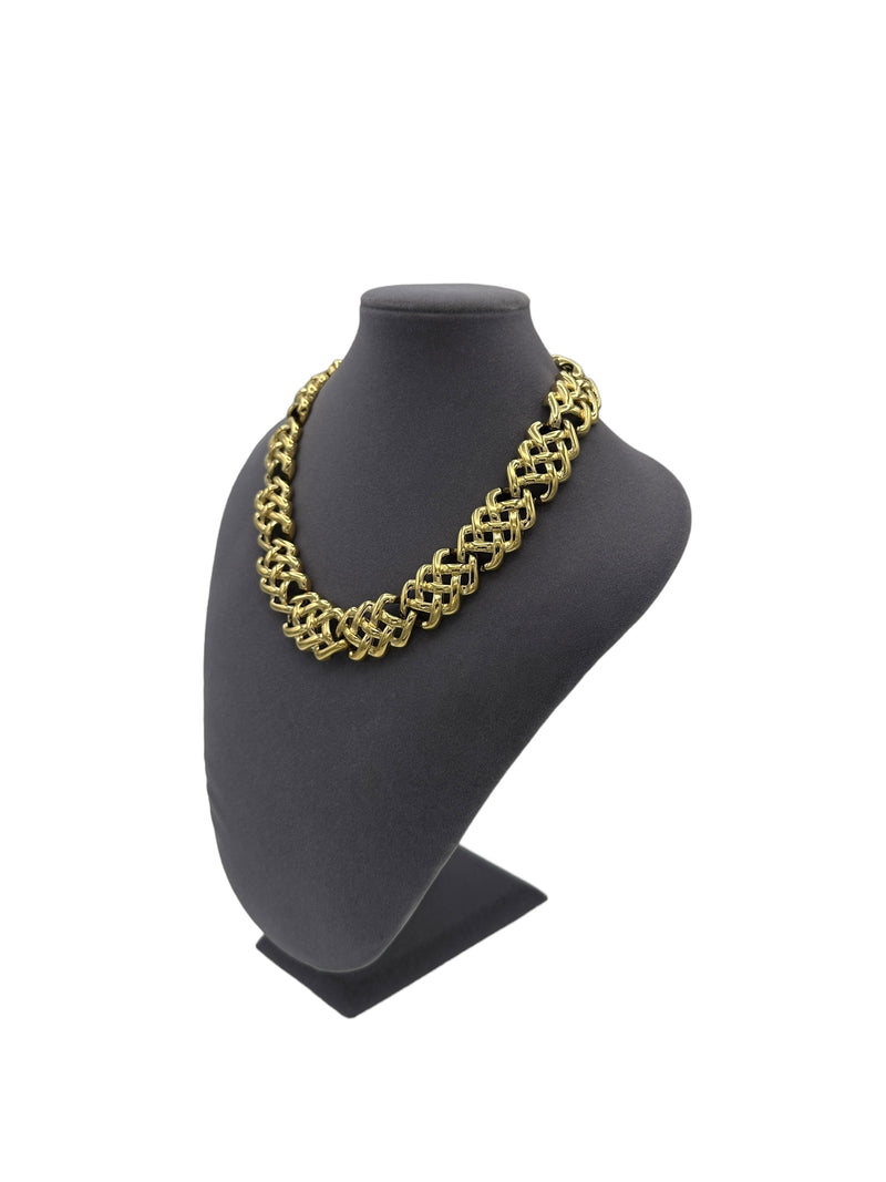 Givenchy Basketweave Link Gold Chain Vintage Necklace