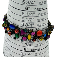 Sorrelli Multicolor Crystal Cabochon Collage Bracelet
