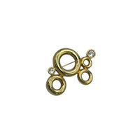 Courreges Gold Open Circle Brooch Vintage Pin