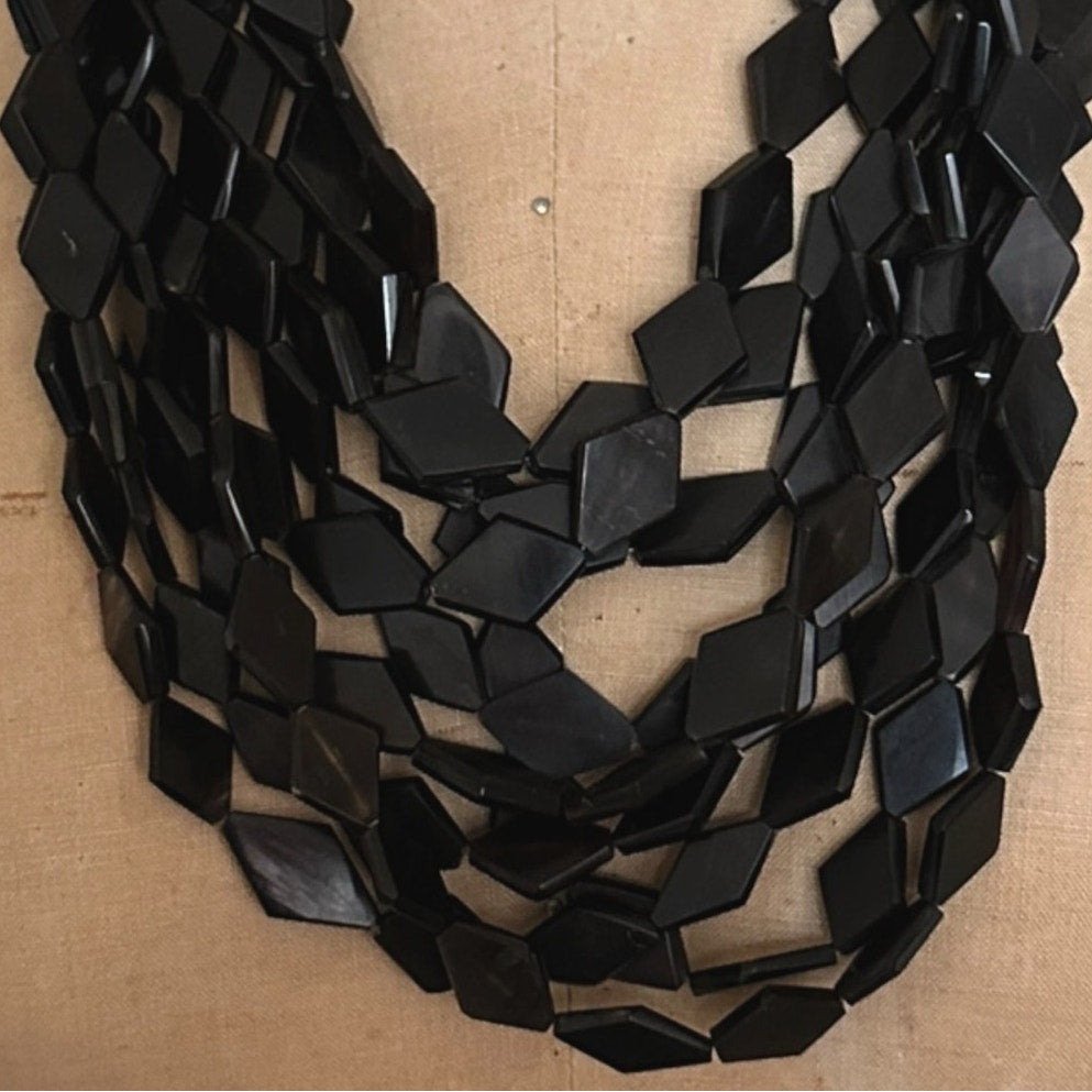 Monies Gerda Lynggaard Vintage Horn Multi Strand Necklace