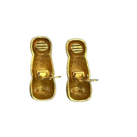 Vintage Fendi Gold Ribbed Knot Clip-On Earrings