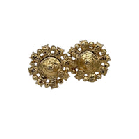 St. John Pearl Round Pierced Vintage Earrings