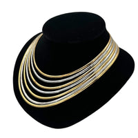 Napier Mix Metal Silver Gold Multi-Chain Necklace