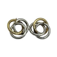 Gold Sterling Silver Love Knot Stud Pierced Earrings