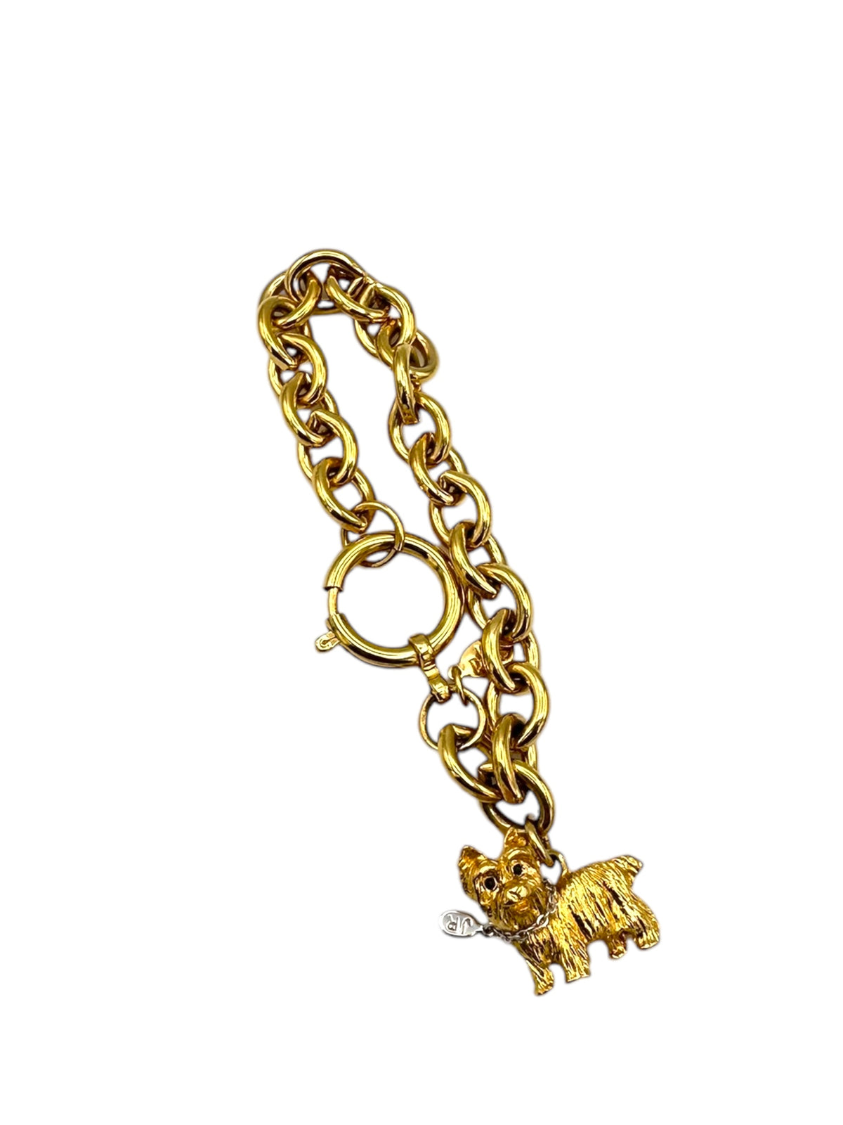 Joan Rivers Vintage Gold Scottie Dog Charm Bracelet