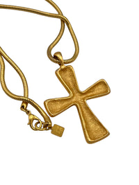 Anne Klein Cross Pendant with Gold Snake Chain Necklace