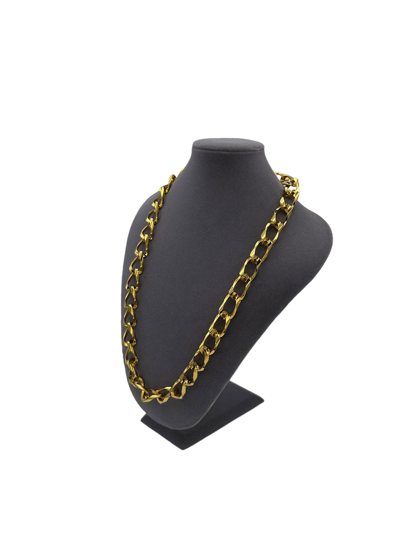 Anne Klein Classic Heavy Gold Cuban Link Chain Long Necklace