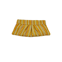 Lauren Merkin Small Diamond Yellow Pattern Clutch Made in NYC