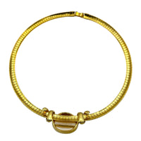 Joan Rivers Gold Omega Interchangeable Resin Cabochon Necklace