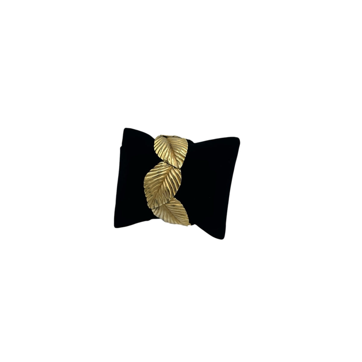 Napier Gold Leaf Cuff Bracelet Vintage Signed