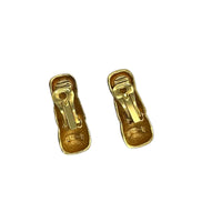 Vintage Fendi Gold Ribbed Knot Clip-On Earrings