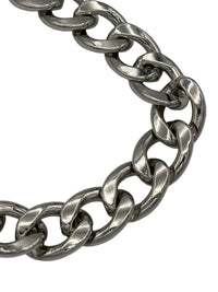 Graziano Heavy Silver Chunky Cuban Link Chain Necklace