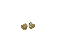 Swarovski Petite Pave Heart Clear Crystal Pierced Earrings