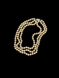 Kenneth Jay Lane Multi-Strand Jacqueline Kennedy Pearl Necklace