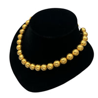 Anne Klein Textured Gold Round Ball Chunky Chain Necklace