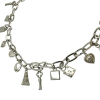 Vintage Escada Silver Chain Charm Statement Belt