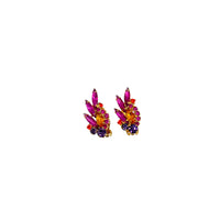 Juliana DeLizza & Elster (D&E) Pink Crawler Floral Clip-On Earrings