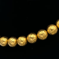 Anne Klein Textured Gold Round Ball Chunky Chain Necklace