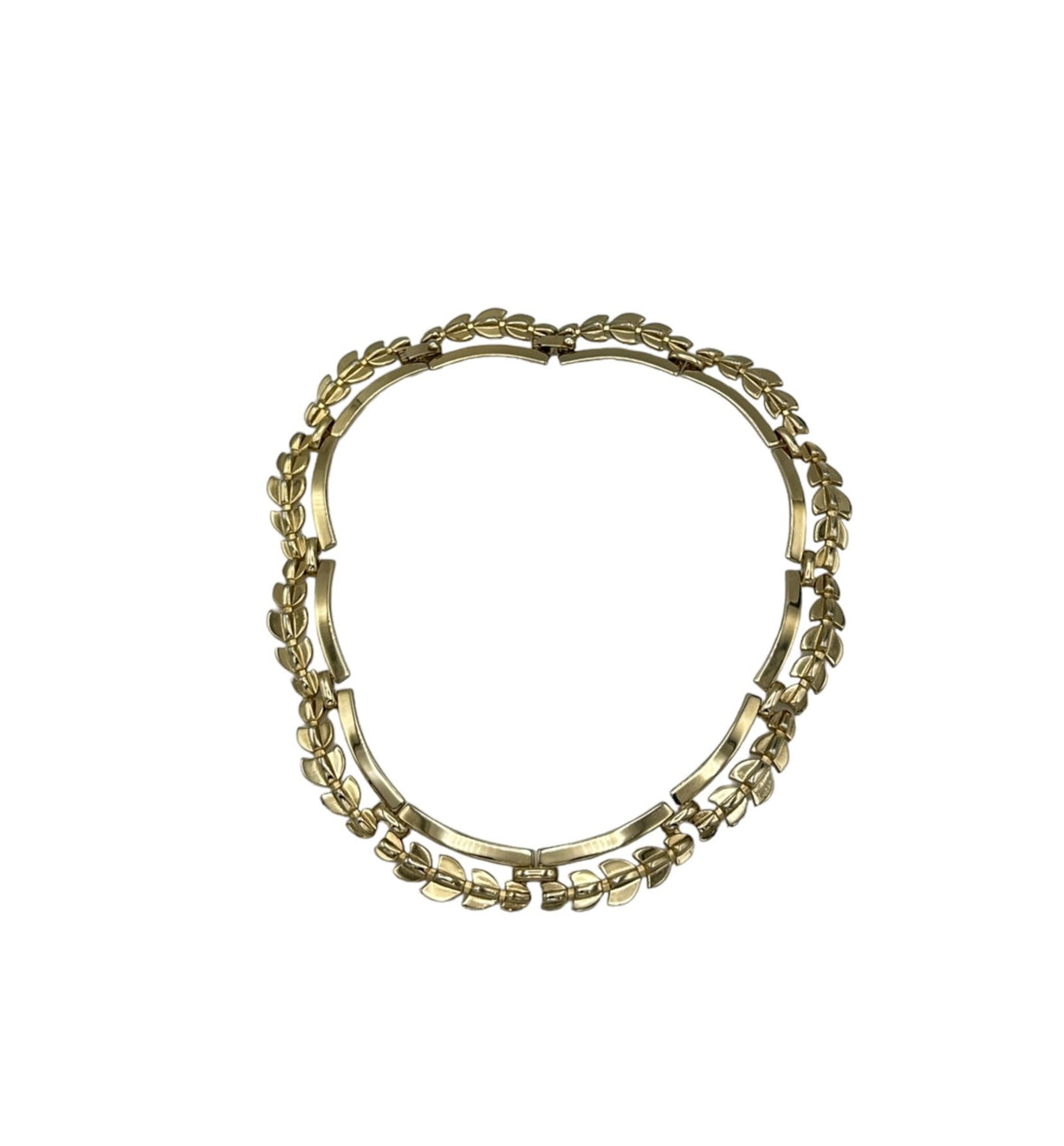 Monet Gold Double Link Layering Collar Necklace