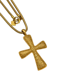 Anne Klein Cross Pendant with Gold Snake Chain Necklace